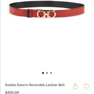Red Ferragamo belt
